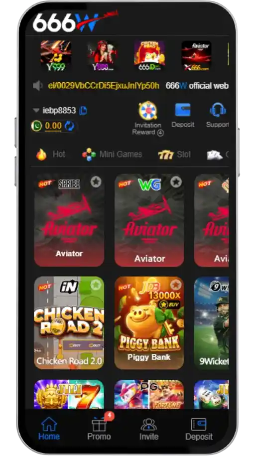 666W Game APk home screen on Android