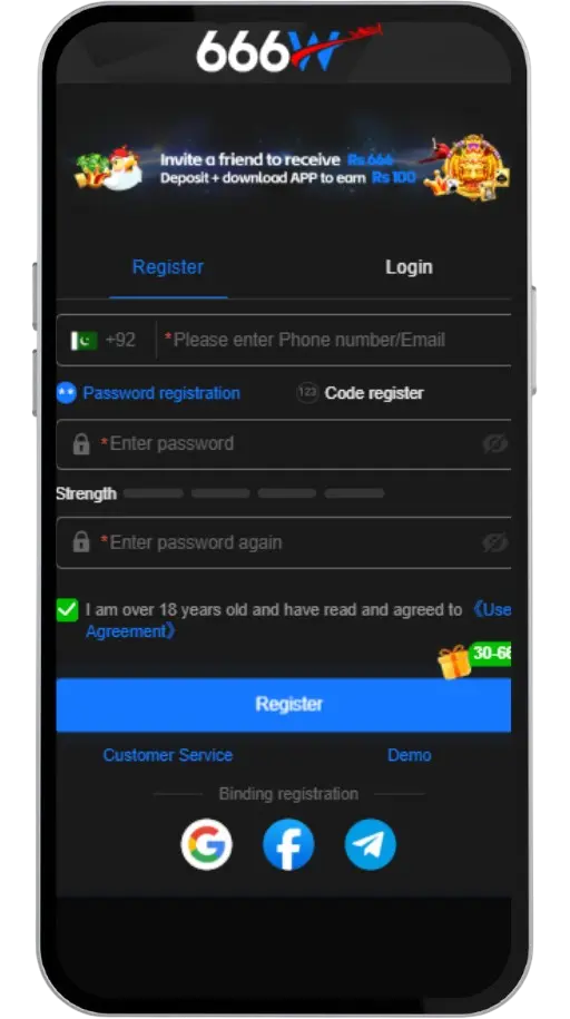 Register 666w Game Account