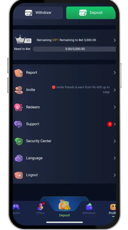 6NNN game Online menu