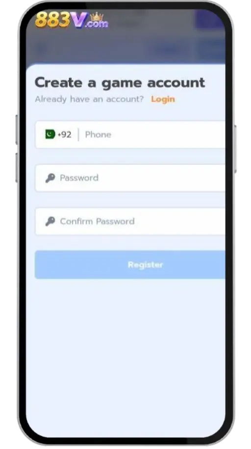 Creating 883V Game Account