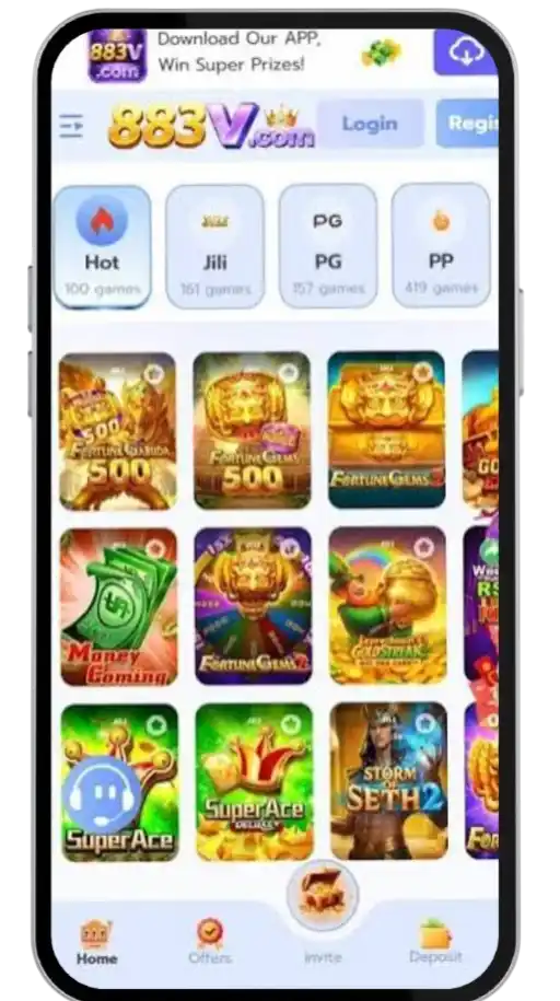 883v game home screen