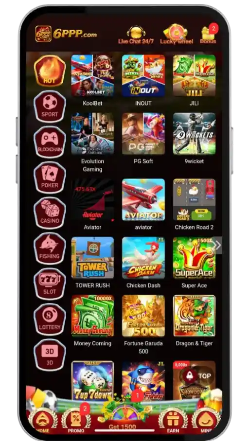 6PPP Game: All Games and Providers