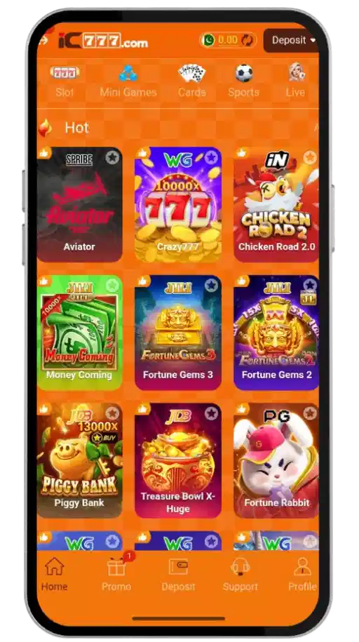 Games you can play on IC777 platform