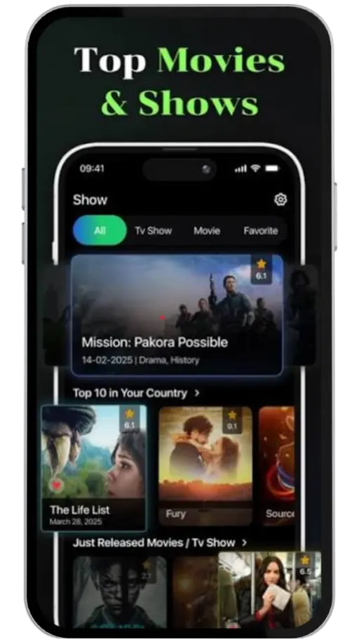 MovieBox APK home interface.