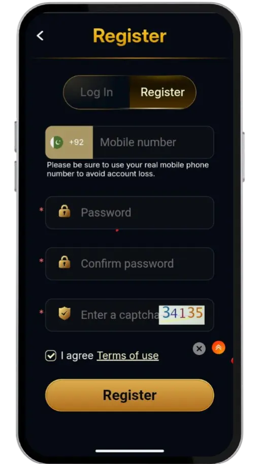 Play Rupees game account registration steps
